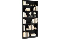 HOME Maine Tall Wide Bookcase - Black Ash.